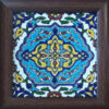 Dekorative persische gerahmte Keramikfliese - Blau