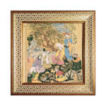 Dekorative persische gerahmte Fliese – Shahnameh inspiriert: Miniatur