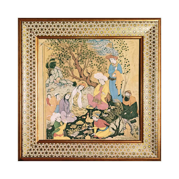 Dekorative persische gerahmte Fliese - Shahnameh inspiriert: Miniatur
