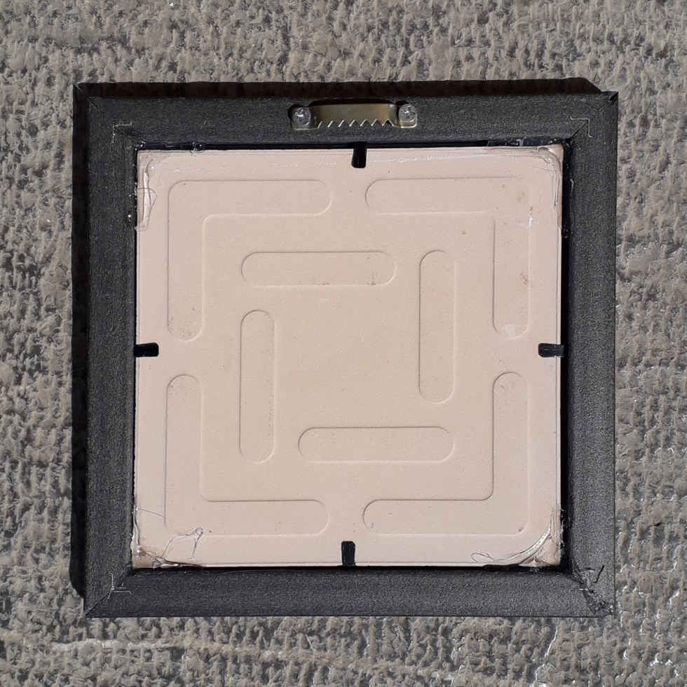 Dekorative persische gerahmte Keramikfliese – Bösen Blick