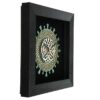 Islamische Wanduhr mit Holzeinlage des Propheten Muhammad