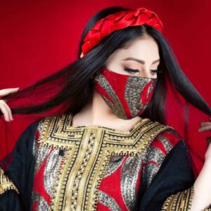 Handgefertigte Mode Stickerei Gesichtsmaske für Frauen – Modell Hasti