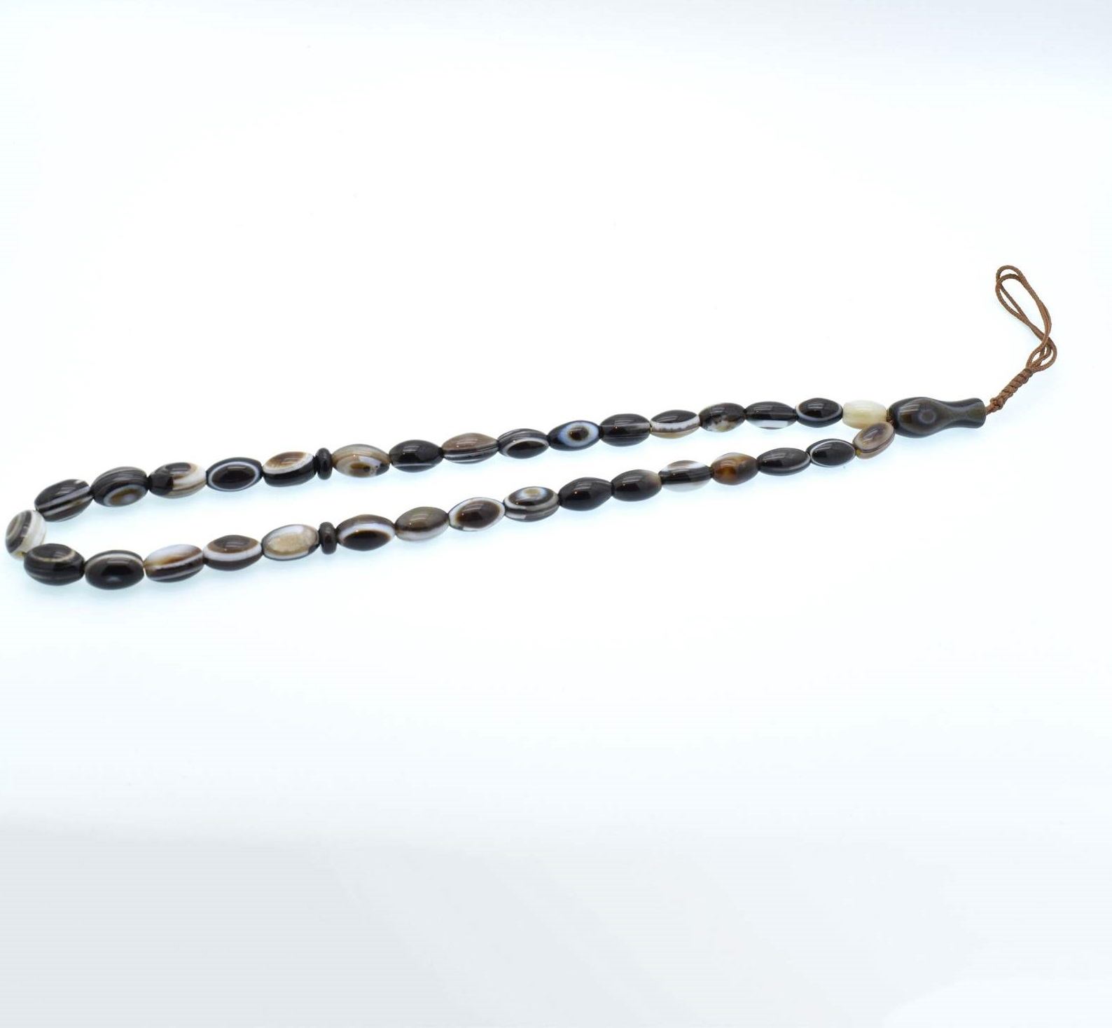 Islamischer Sulemani Hakik Rosenkranz mit 33 Gebetsperlen Tasbih II gefertigt