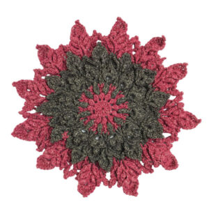 Runde Häkel-Tischdecke, handgestrickt
