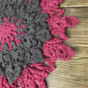 Runde Häkel-Tischdecke, handgestrickt