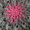 Runde Häkel-Tischdecke, handgestrickt