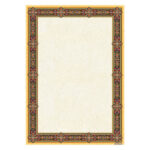 Bronzefarbenes Tazhib A4 Papier - Slimi (10x)