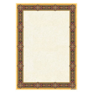 Bronzefarbenes Tazhib A4 Papier – Slimi (10x)