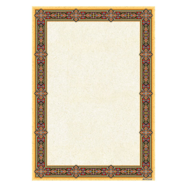 Bronzefarbenes Tazhib A4 Papier - Slimi (10x)