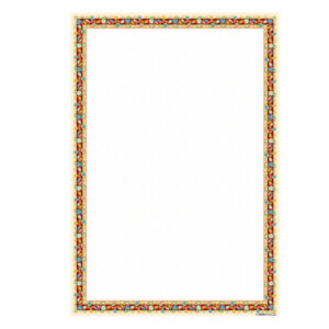 Orangenfarbenes Tazhib A4 Papier (100x)