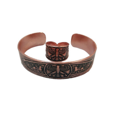 Set aus persischem Kupferring & Armband Modell Zarathustra