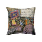 Gedruckter Samt Kissenbezug – Shahnameh Illustrationsdesign (Set von 2)