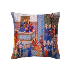 Gedruckter Samt Kissenbezug – Shahnameh Bazm Design (Set von 2)
