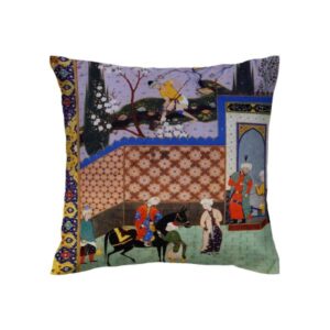 Gedruckter Samt Kissenbezug – Shahnameh Design (Set von 2)