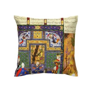 Gedruckter Samt Kissenbezug – Shahnameh Hadis Design (Set von 2)