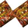 Persischer Samt Kissenbezug - Shahnameh Krieg Design (Set von 2)