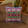 Persische Kilim Kissenbezüge - Handgewebtes Grün & Rosa