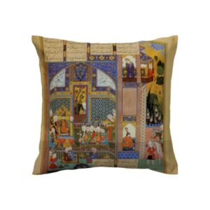 Persische Samt Kissenbezug – Gedrucktes Shahnameh Design (Set von 2)