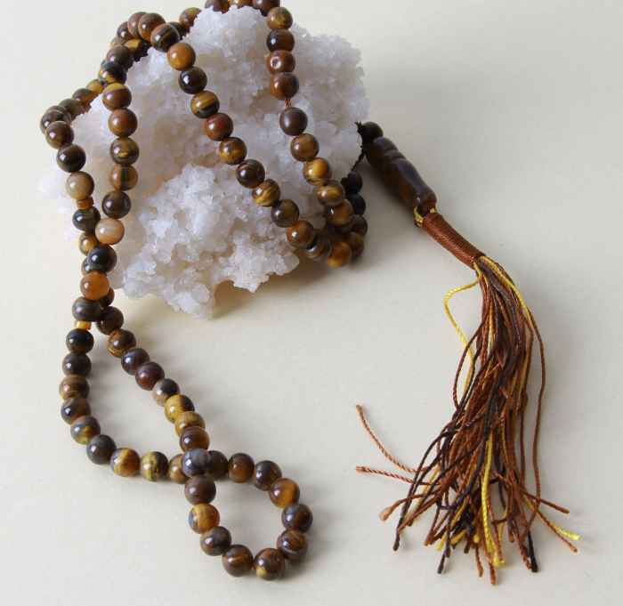 Islamischer Tigeraugen-Rosenkranz mit 101 Gebetsperlen Tasbih I