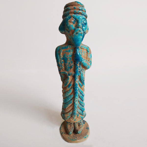 Historische persische König Blau-Keramik-Figur