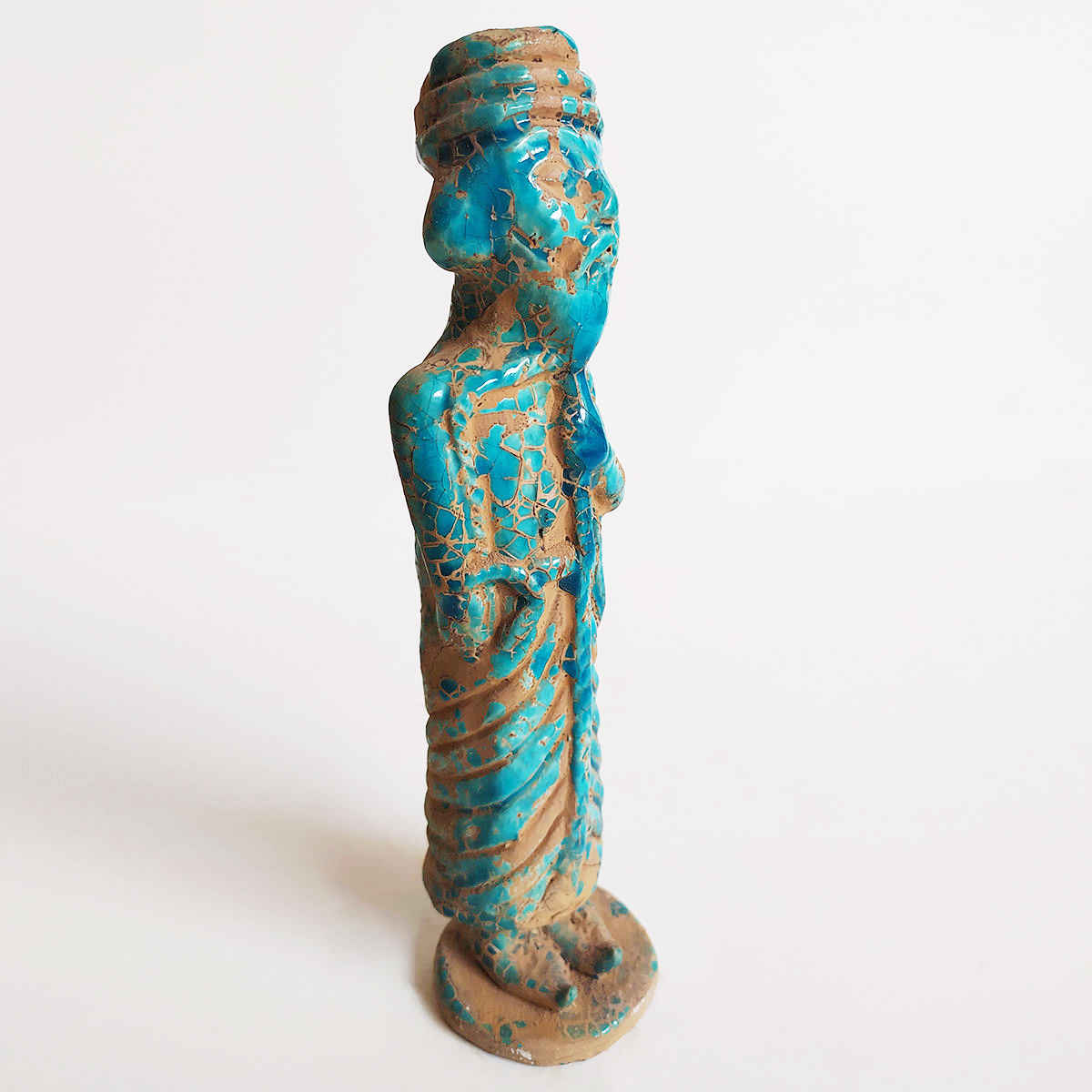 Historische persische König Blau-Keramik-Figur