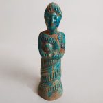 Historische persische elamische Frauen Blau-Keramik-Figur