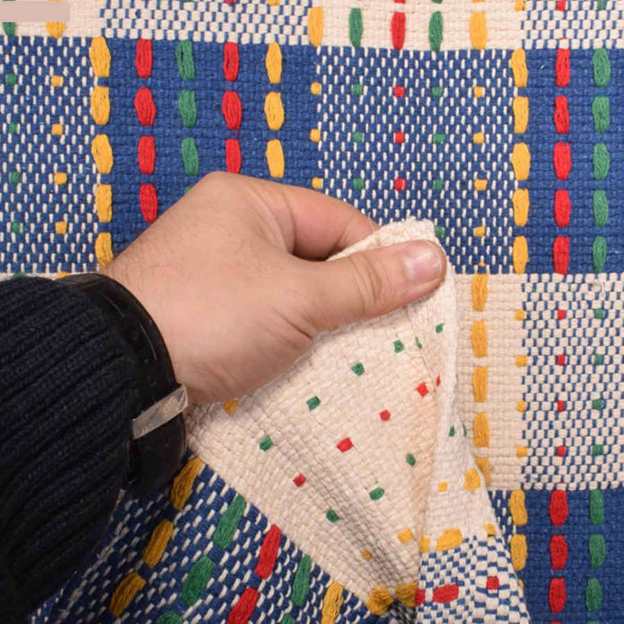 Authentischer persischer Jajim flachgewebter gestreifter Teppich Bita