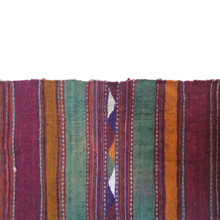 Authentischer persischer Jajim flachgewebter gestreifter Teppich Kara