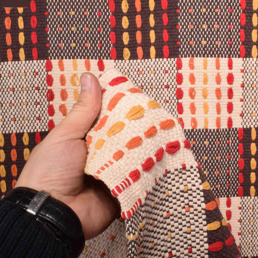 Authentischer persischer Jajim flachgewebter gestreifter Teppich Vesta