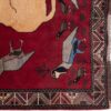 Persischer Gabbeh-Wollteppich handgewebt mit Tiermotiven Löwe