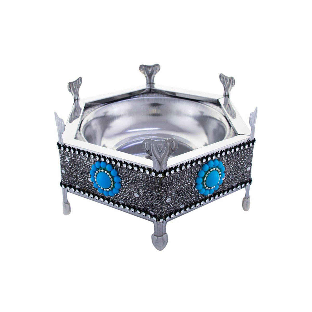Persischer Manghal Esfand- und Bakhoor-Brenner – Klassischer Stahl