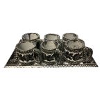 Handgefertigtes persisches Tee- und Kaffeeset aus Stein – Graviertes Golsang