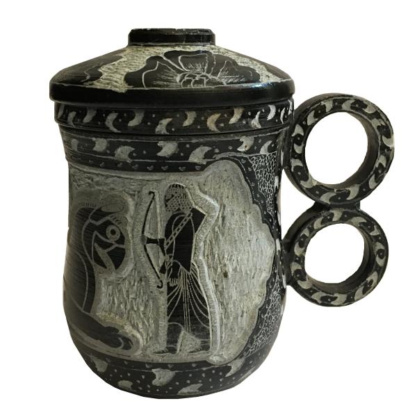 Stein-Teebereiter mit Tasse, Modell Forouhar