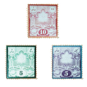 Antike Sammlung von 3 persischen Qadschar-Briefmarken