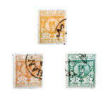 Sammlung von 3 Briefmarken von Naser al-Din Schah Qadschar
