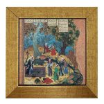 Dekorative persische gerahmte Fliese – Shahnameh inspiriert: Natur
