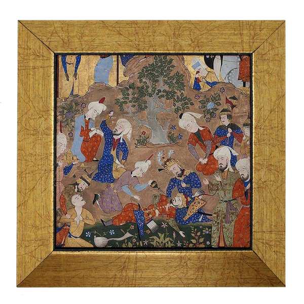 Dekorative persische gerahmte Fliese - Shahnameh inspiriert: Sobrana