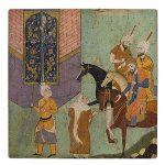 Dekorative persische Keramikfliese – Shahnameh inspiriert: Schloss