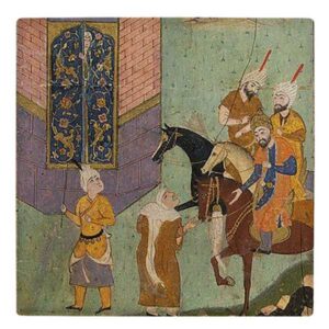 Dekorative persische Keramikfliese – Shahnameh inspiriert: Schloss