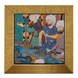 Dekorative persische gerahmte Fliese – Shahnameh inspiriert: Freunde