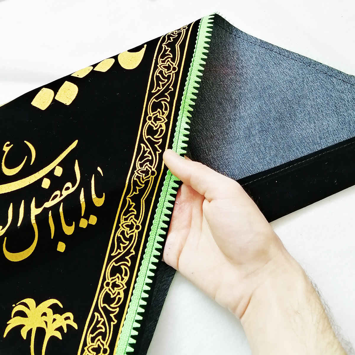 Islamische Dreieckige Schwarze Schiitische Wandteppich-Fahne Ya Husayn