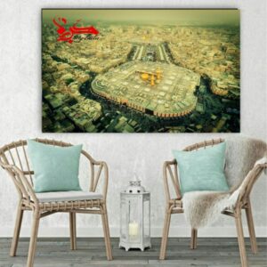 Islamische Holzdruckkunst – Karbala Imam Hussein Wandkunst