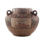 Handgefertigte dekorative persische Töpfervase mit Kunstmotiv Nahal