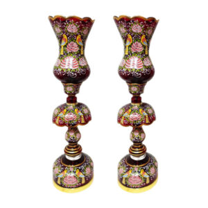 Persische Kristall-Lüsterlampe im traditionellen Laleh-Design mit Vögeln