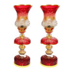 Persische Kristall-Lüsterlampe im traditionellen Laleh-Design Rose