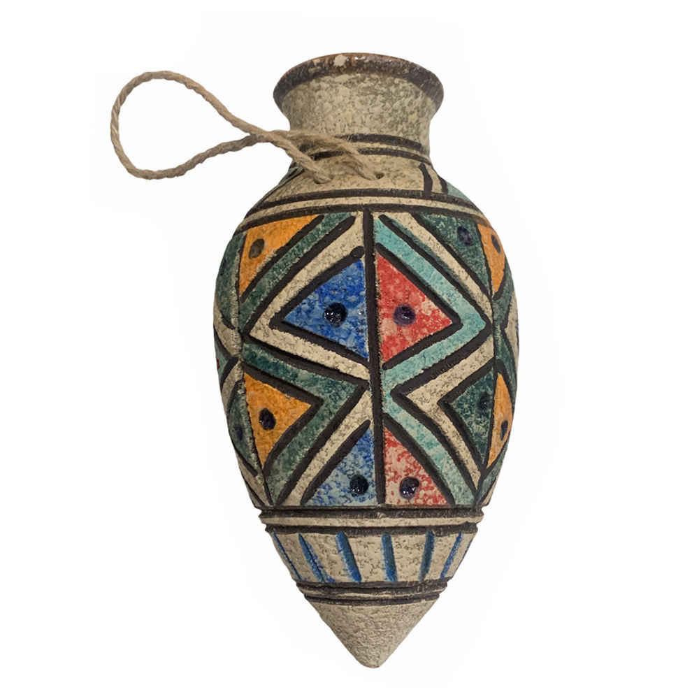 Handgefertigte dekorative persische Töpfervase mit Kunstmotiv Sonnenaufgang
