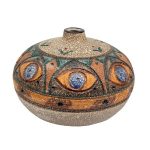 Handgefertigte dekorative persische Töpfervase mit Kunstmotiv Dina