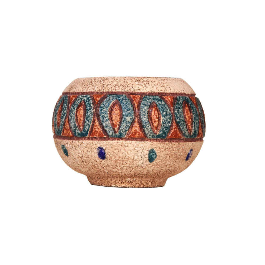 Handgefertigte dekorative persische Töpfervase mit Kunstmotiv Natur