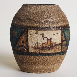 Handgefertigte dekorative persische Töpfervase mit Kunstmotiv Tala