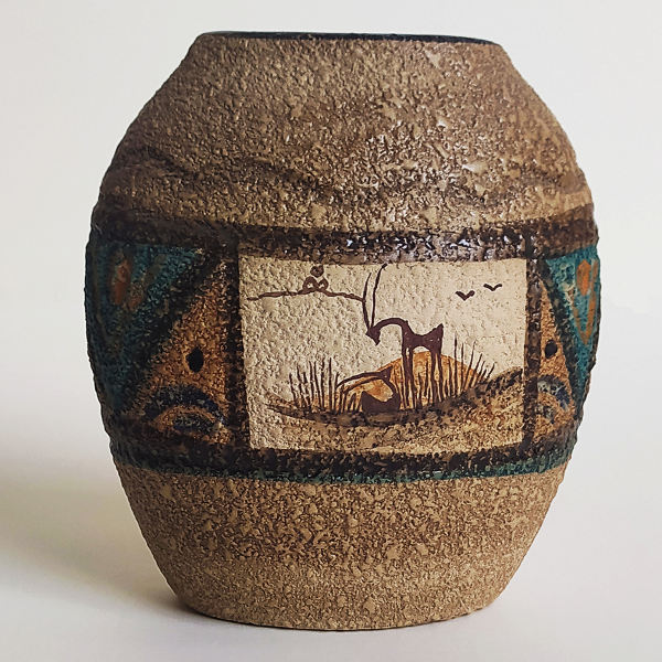 Handgefertigte dekorative persische Töpfervase mit Kunstmotiv Tala